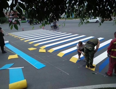 菏泽菏泽彩色路面标线施工